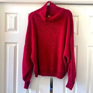 ChaSor Brand Women’s Oversized Red sweater, size small